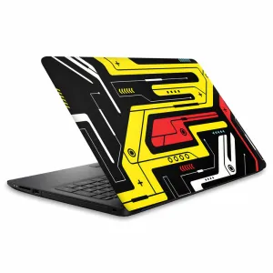 Tech Red Yellow Laptop Skin