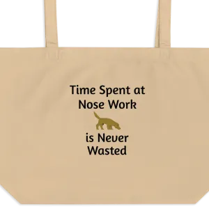 Time Spent at Nose Work X-Large Tote/ Shopping Bags