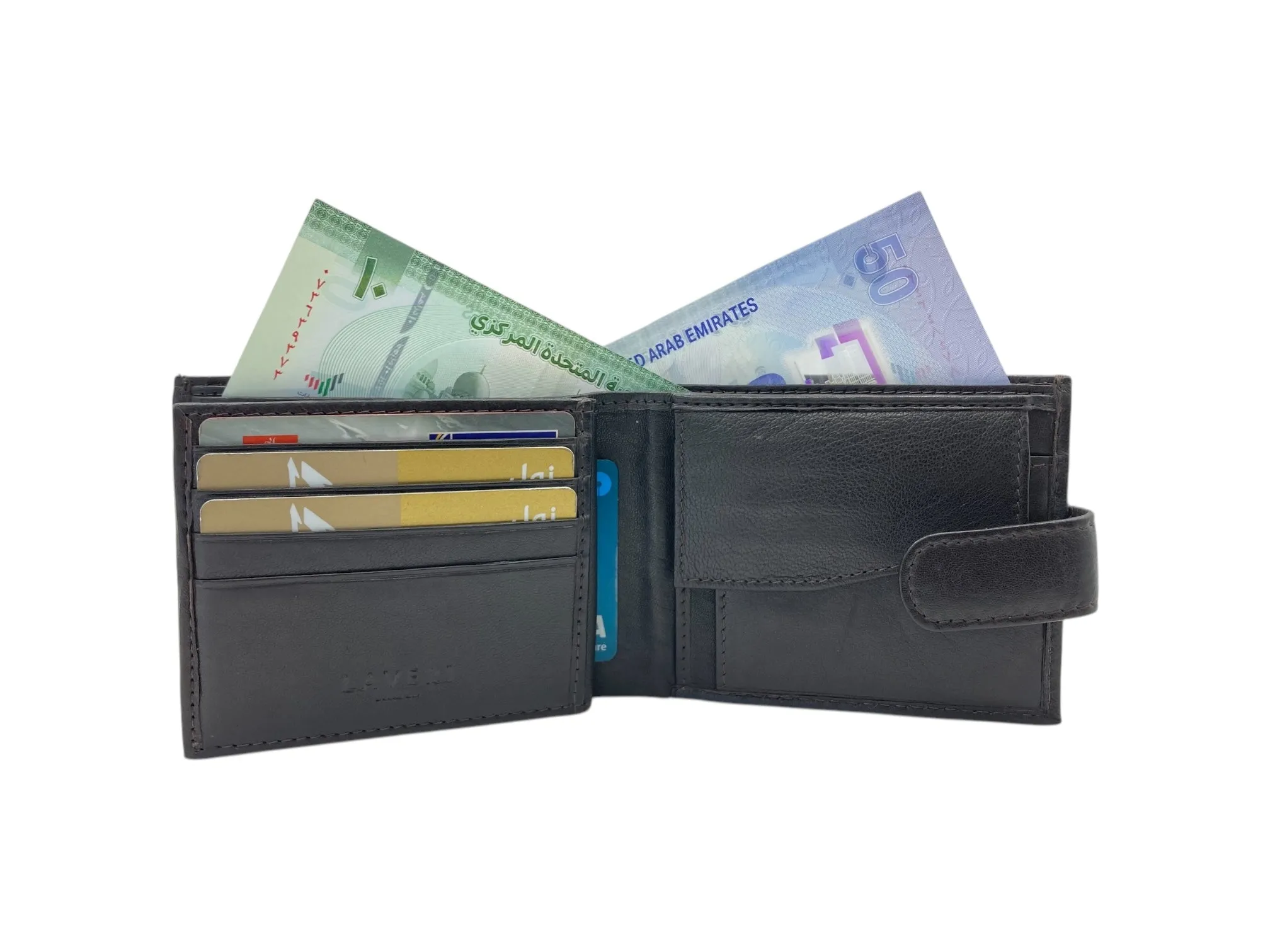 Top Grain Napa Leather Card & Coin Billfold Wallet # 1005CL