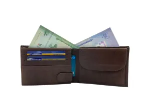 Top Grain Napa Leather Card & Coin Billfold Wallet # 562