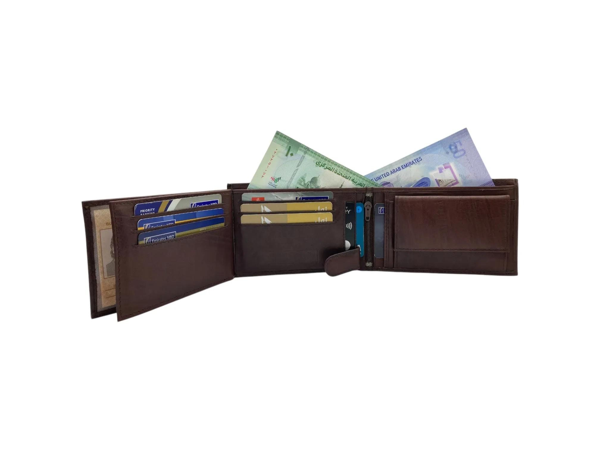 Top Grain Napa Leather Card & Coin Billfold Wallet # JD-1012