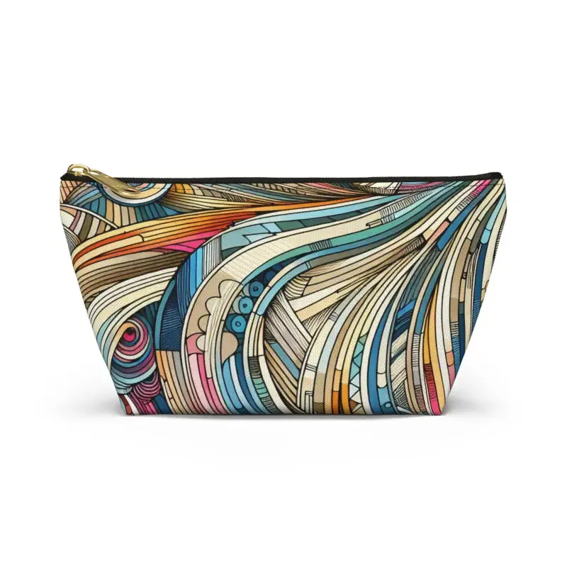 Trendy Fashion Travel Pouches with Abstract Stripes