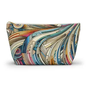 Trendy Fashion Travel Pouches with Abstract Stripes