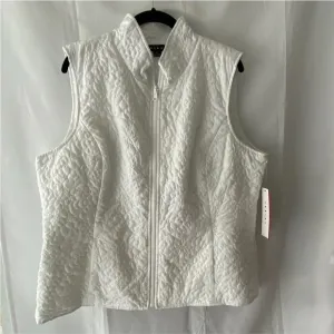 Tribal vest reversible white somewhat quilted smooth on other side SZ XL NWT.