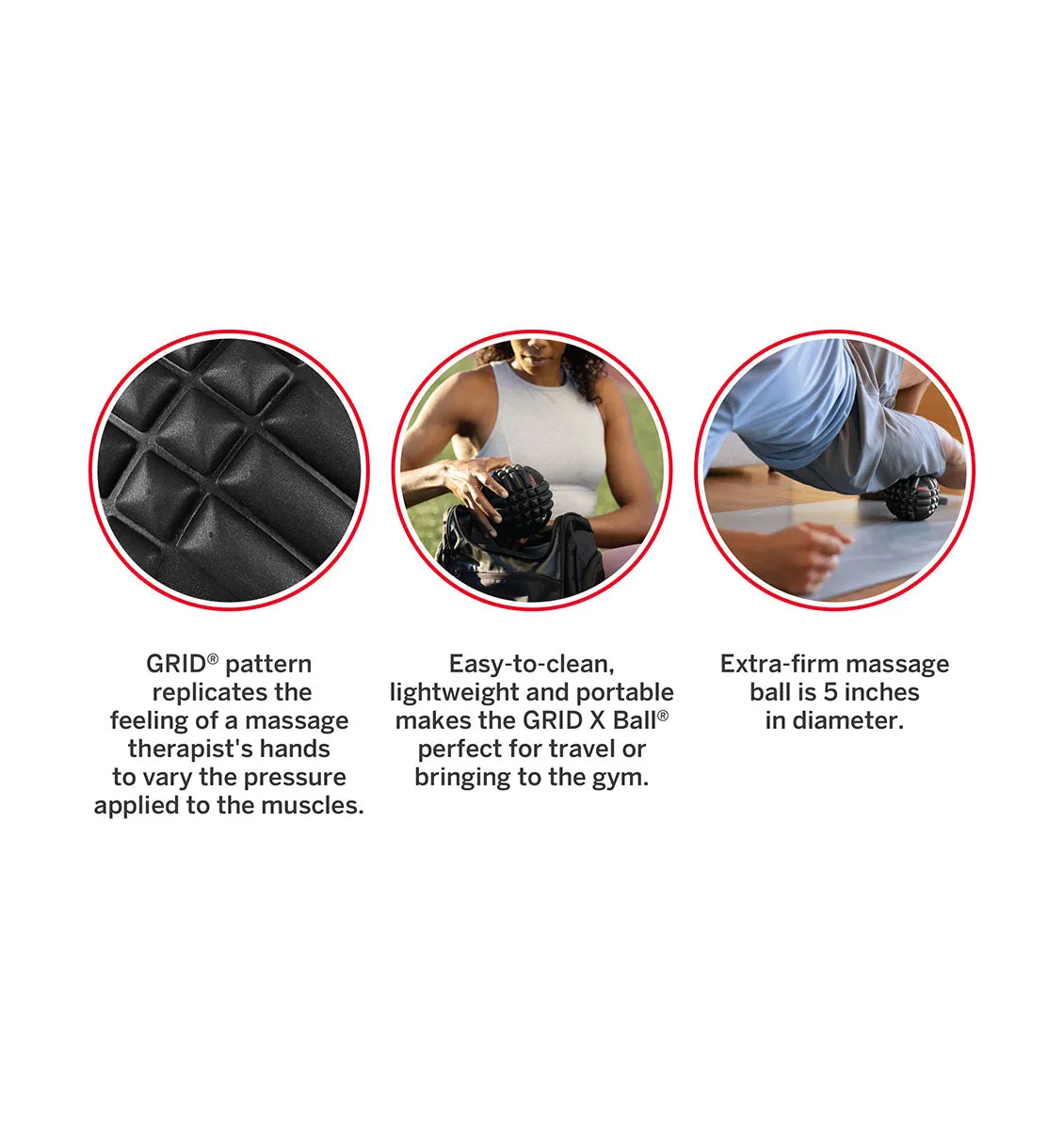 TriggerPoint GRID X Massage Ball - 5" - Black