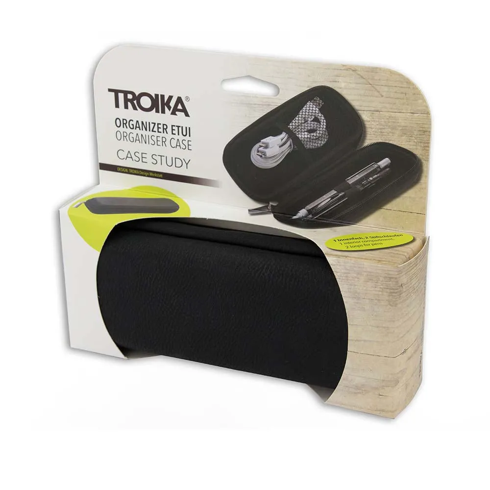 Troika Organiser Case with Zip CASE STUDY - Black