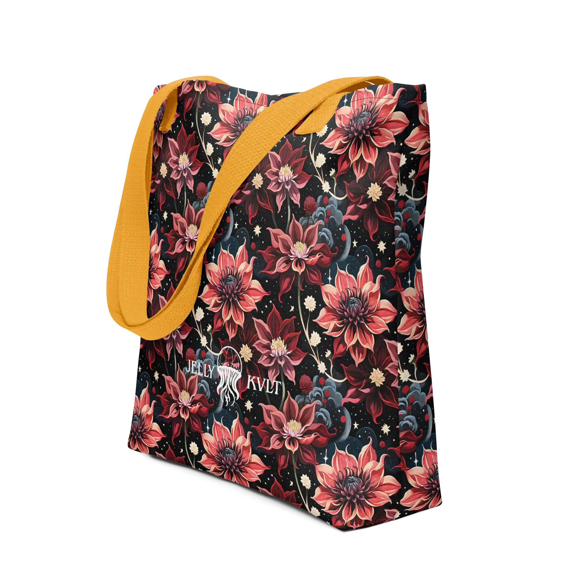 Twilight Dahlia tote bag