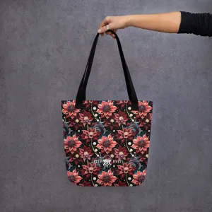 Twilight Dahlia tote bag