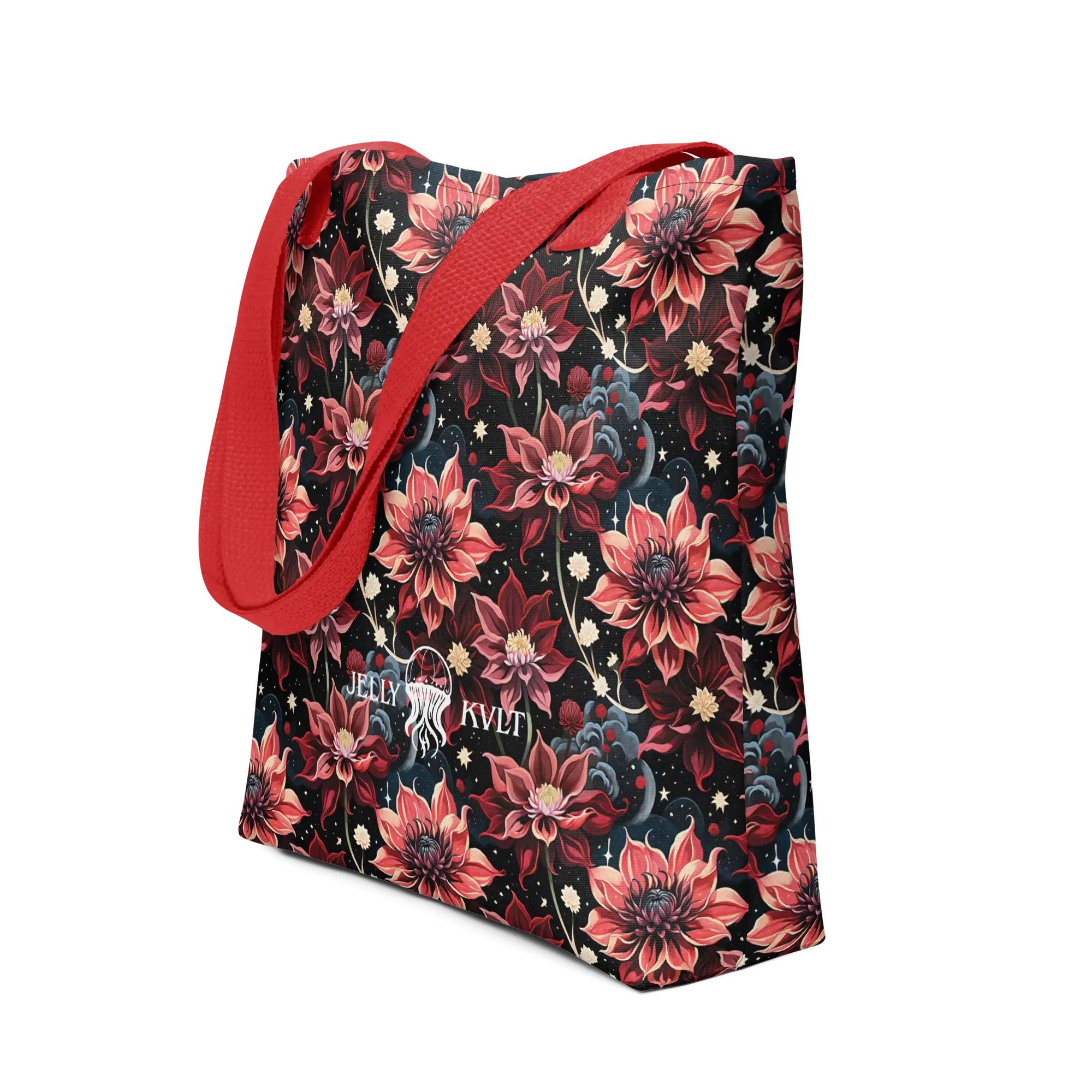 Twilight Dahlia tote bag
