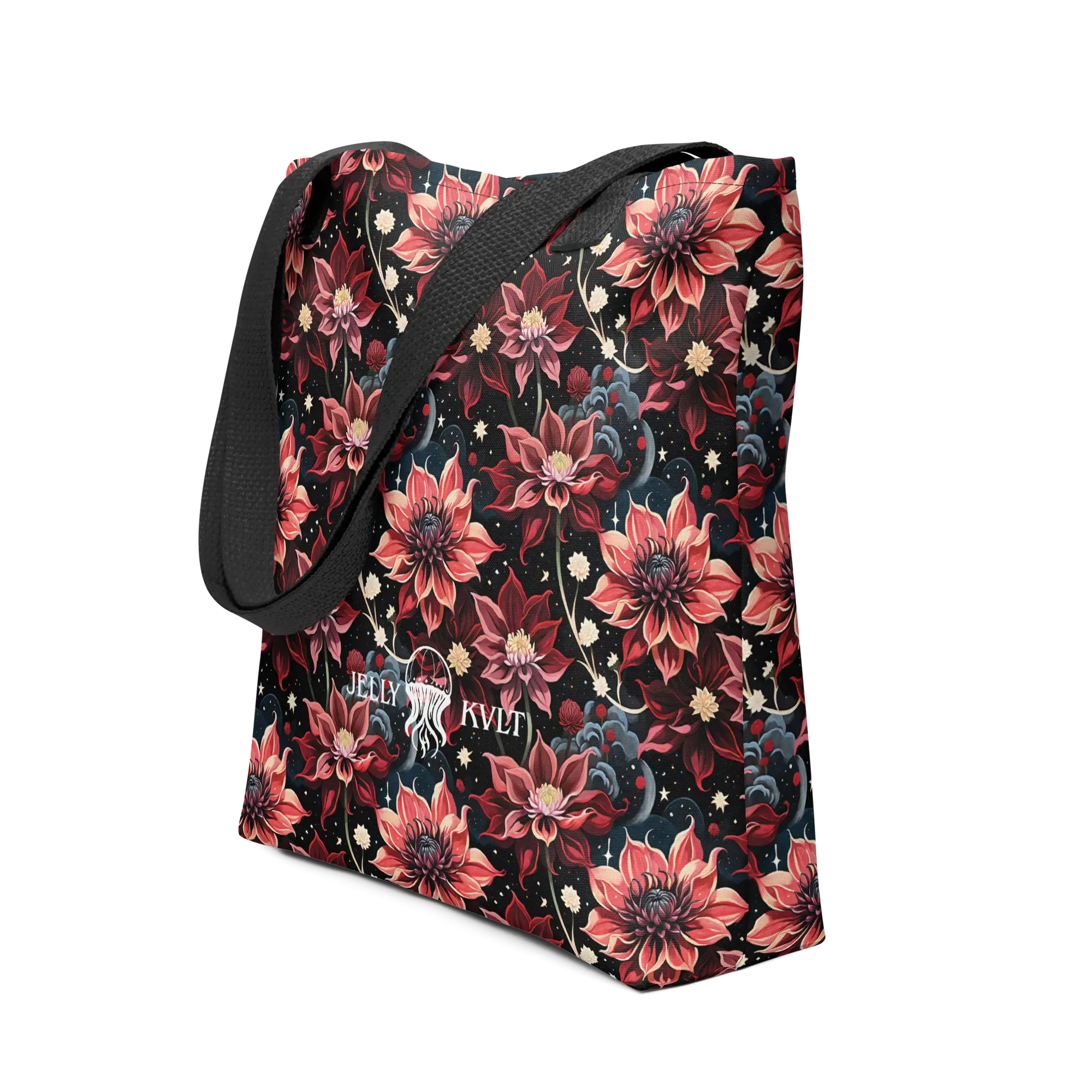Twilight Dahlia tote bag