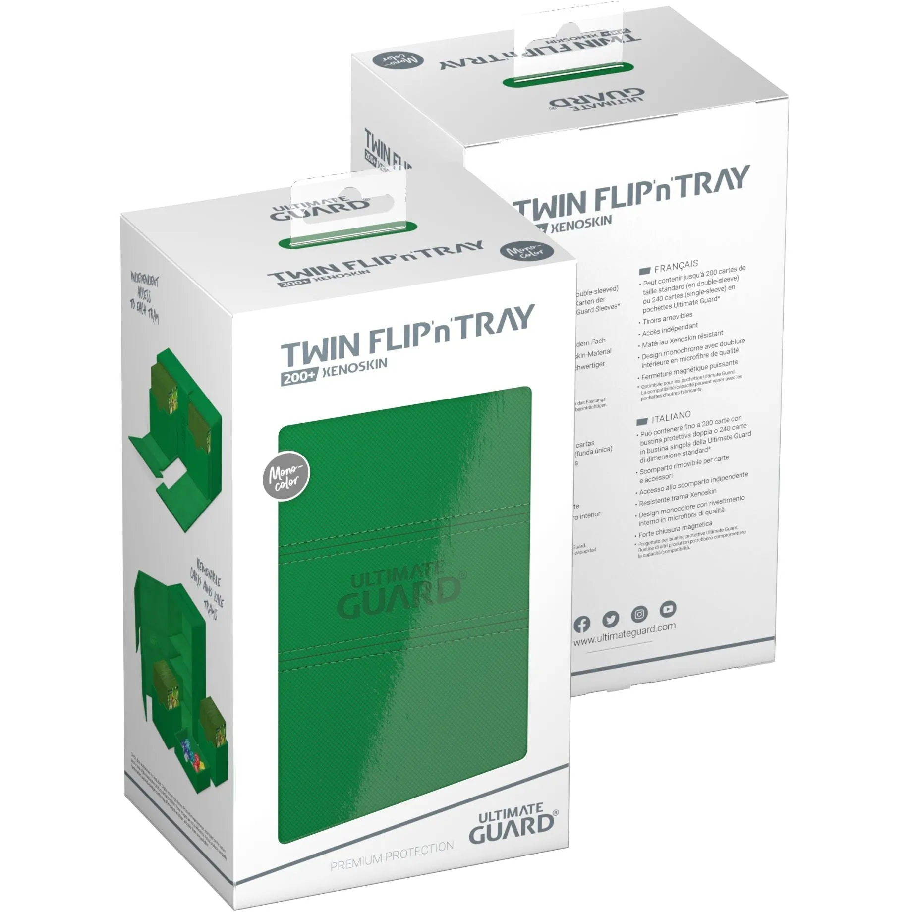 Twin Flip'n'Tray Xenoskin 200  Green Monocolor