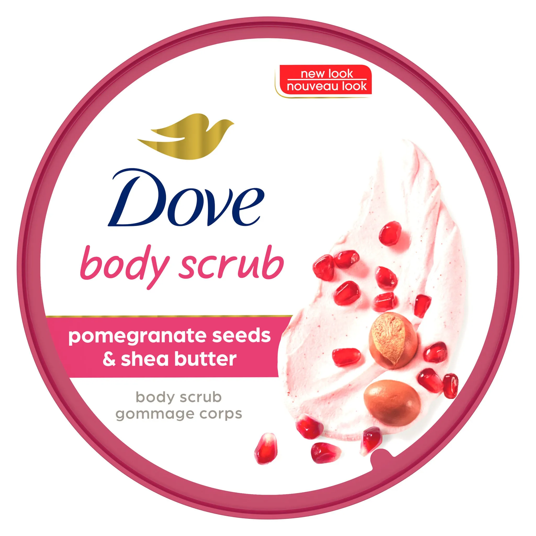 Tẩy Tế Bào Chết Body Dove Chiết Xuất Lựu & Bơ Hạt Mỡ 298g