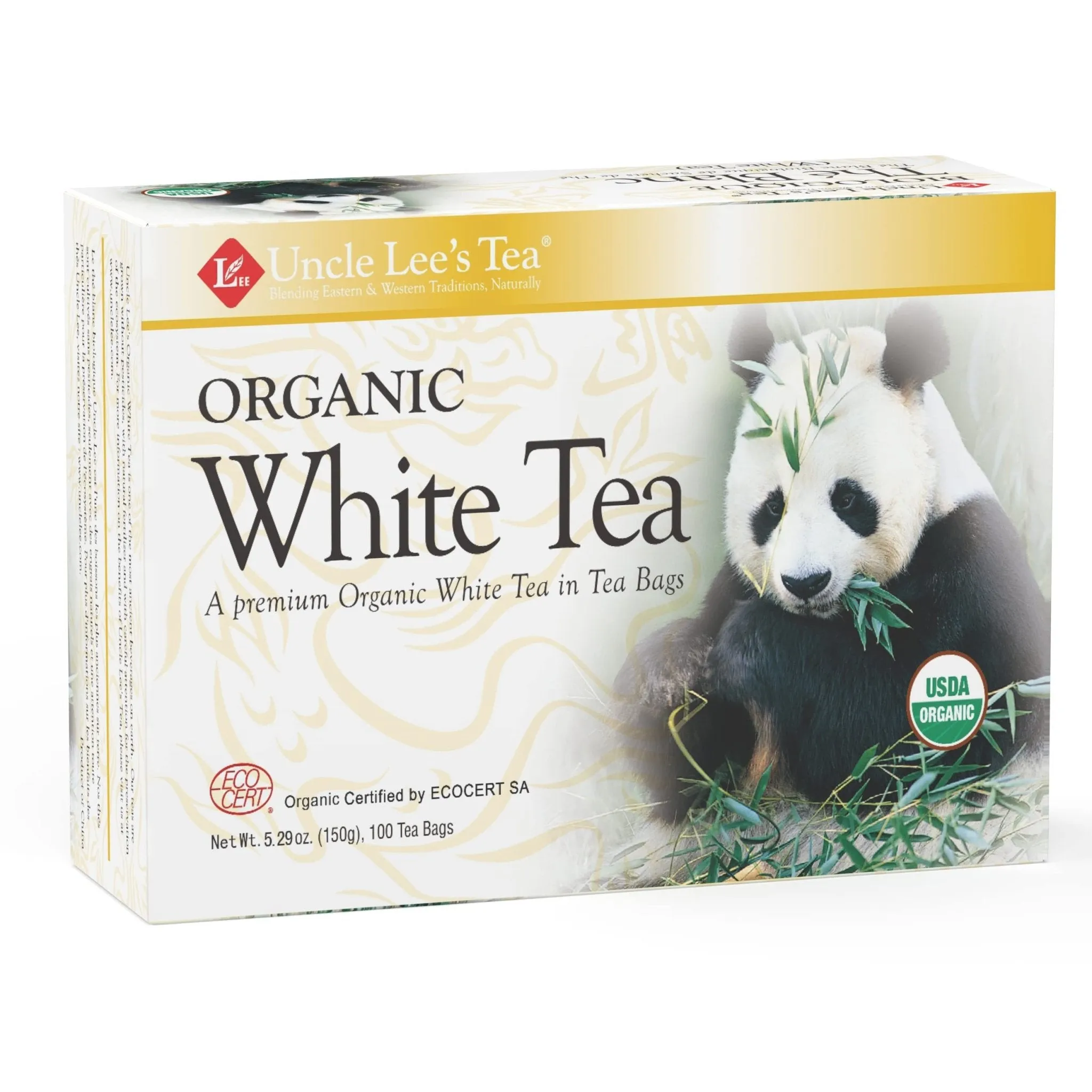 Uncle Lee's Tea Organic White Tea 100 Tea Bags
