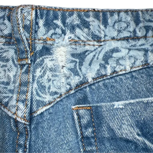 Unique One Teaspoon Patterned Fringed Shorts