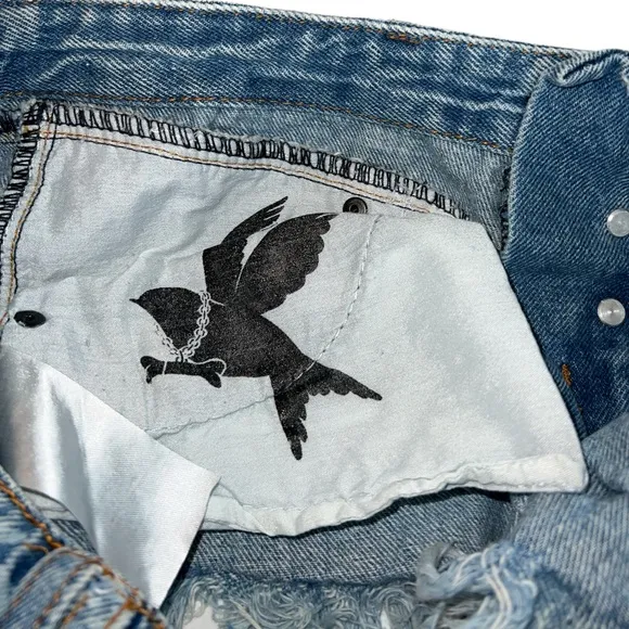 Unique One Teaspoon Patterned Fringed Shorts
