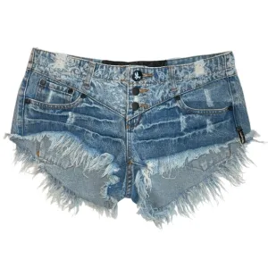 Unique One Teaspoon Patterned Fringed Shorts
