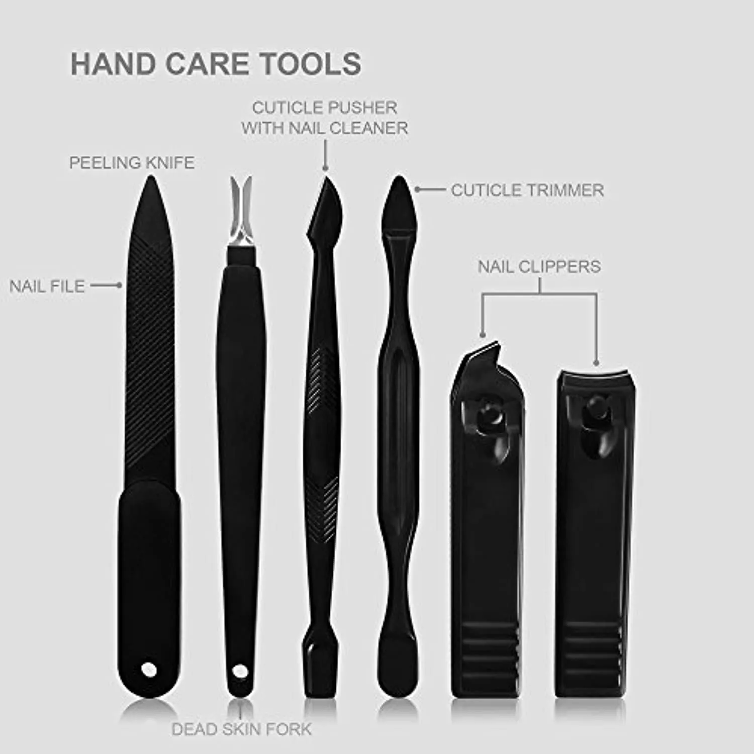 Utopia Care - 15-Piece Manicure Set for Women Men Nail Clippers Stainless Steel Manicure Kit - Portable Travel Grooming Kit - Facial, Cuticle and Nail Care