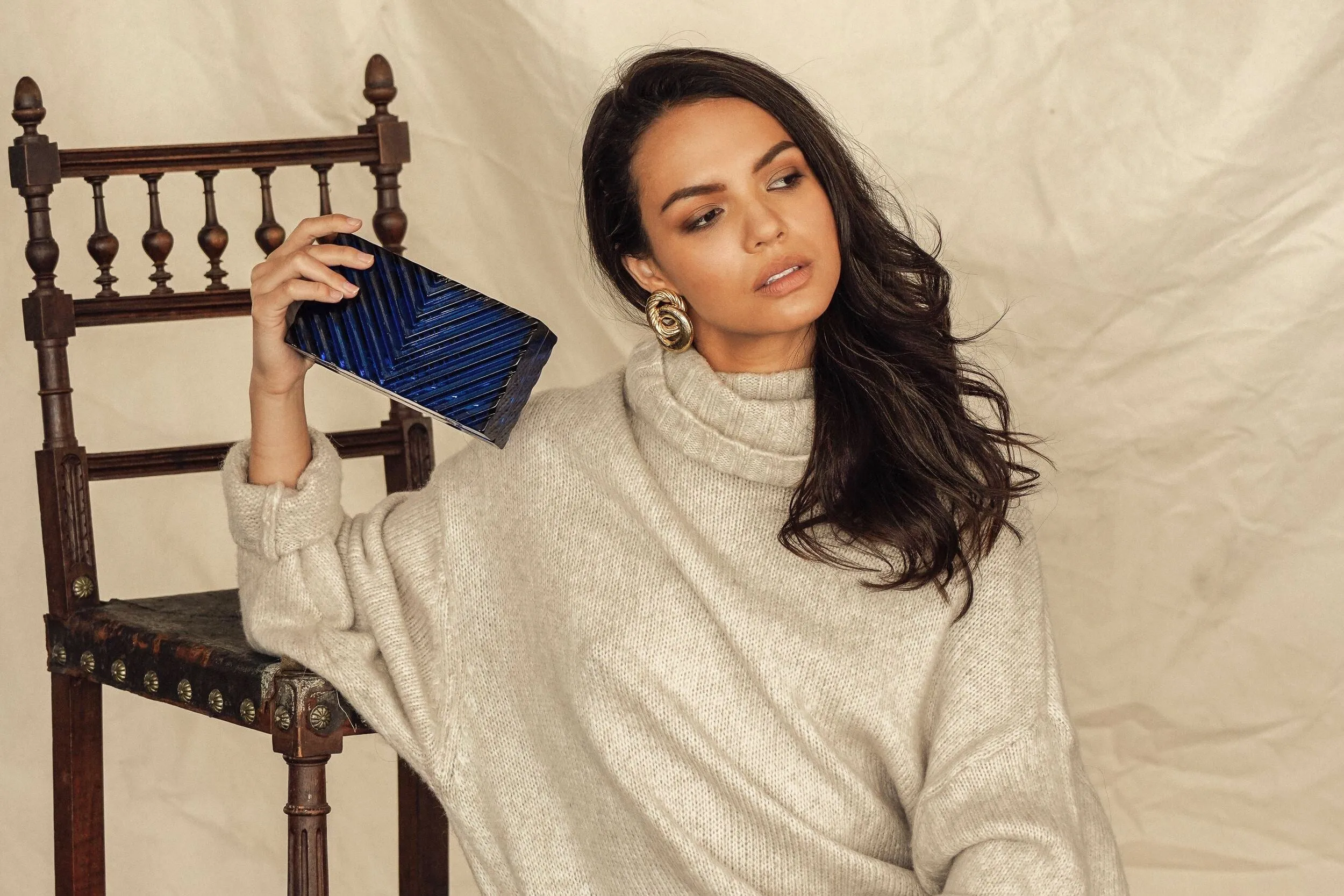 Victoria Clutch - Indigo