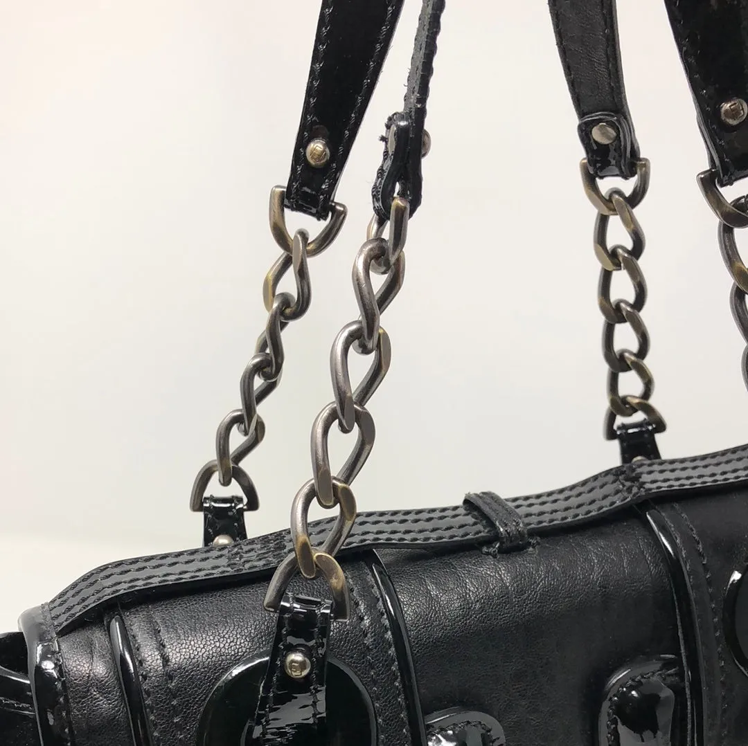 Vintage: Fendi Black Drummed leather B Bag