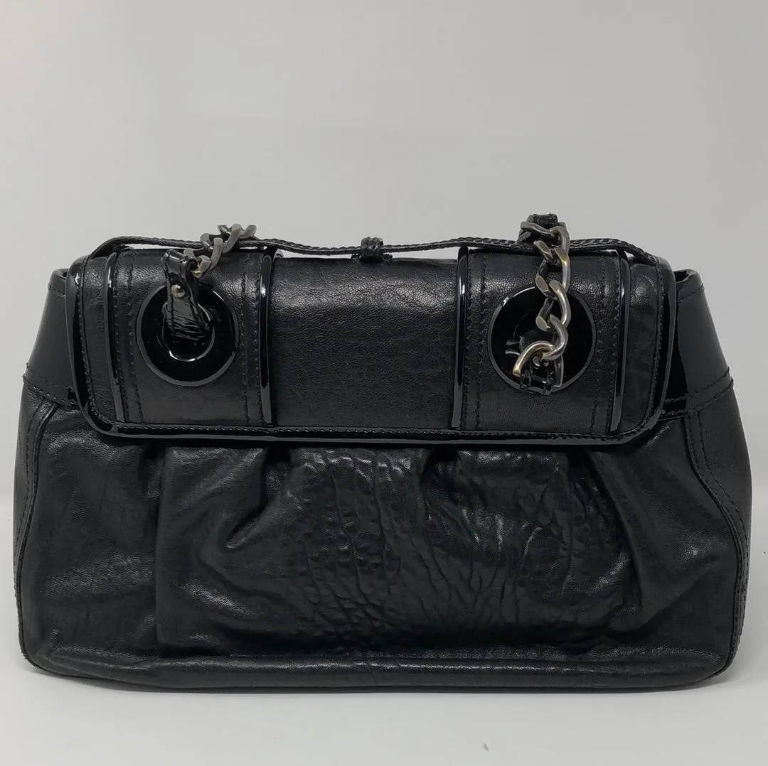 Vintage: Fendi Black Drummed leather B Bag