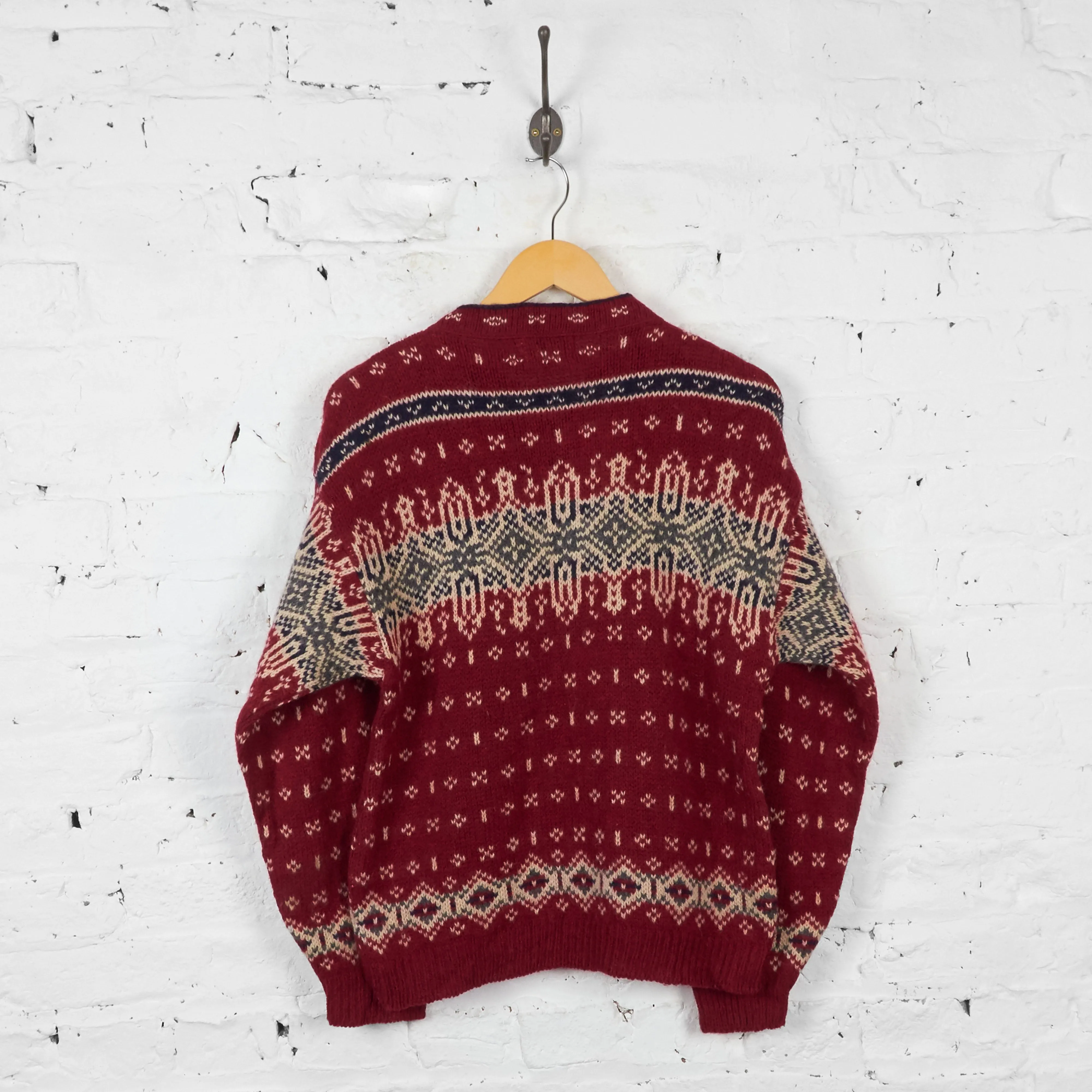Vintage Women's Patterned L.L Bean Jumper - Red - M