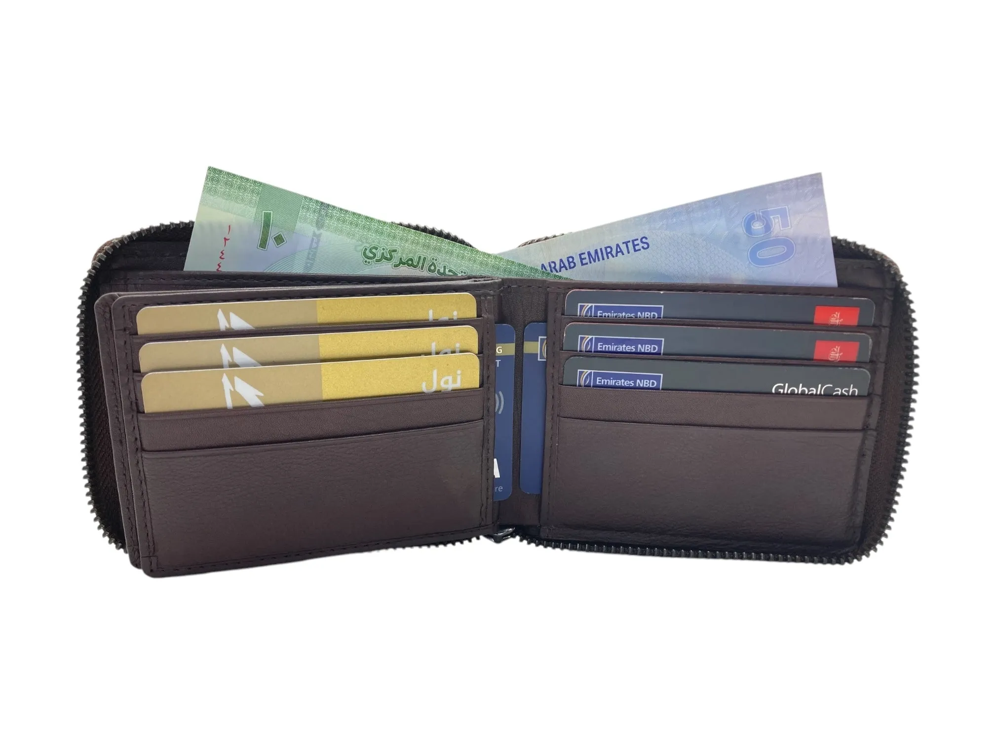 VIP Full Zip RFID Men's Wallet, Multiple Card Men's Bifold Wallet # 983AZ