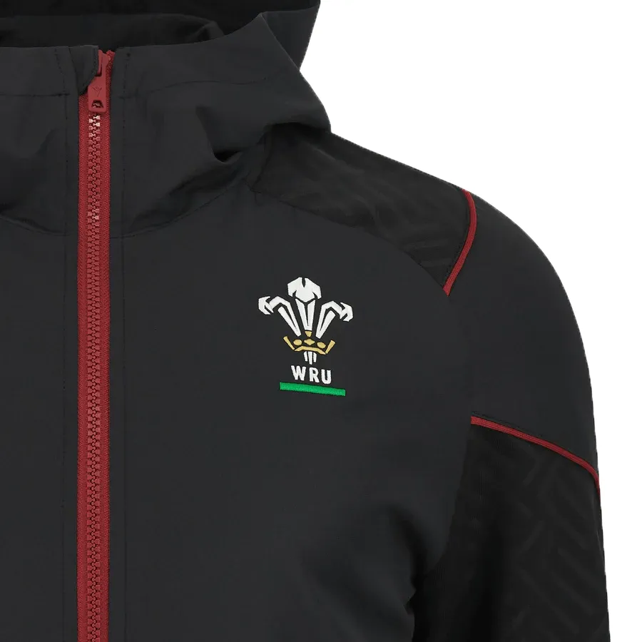 Wales Rugby Full Zip Travel Hoodie 23/24 by Macron