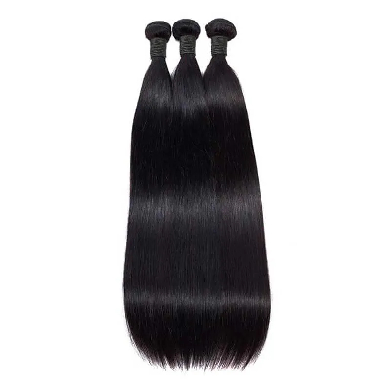Wavymy Virgin Human Hair Straight Hair Weave 3 Bundles