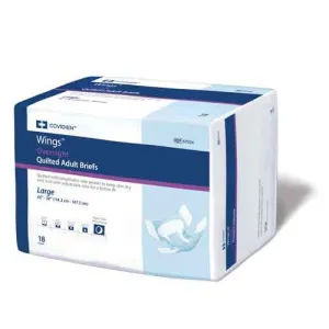 Wings Quilted Overnight Briefs, Large, Pack/18