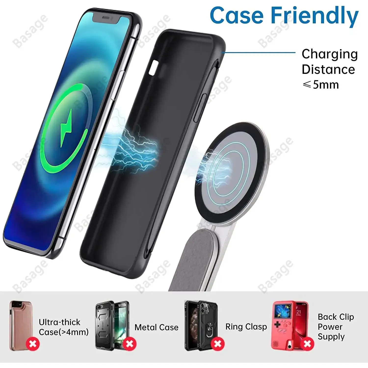 Wireless Laptop Phone Holder with 15W Fast Charger