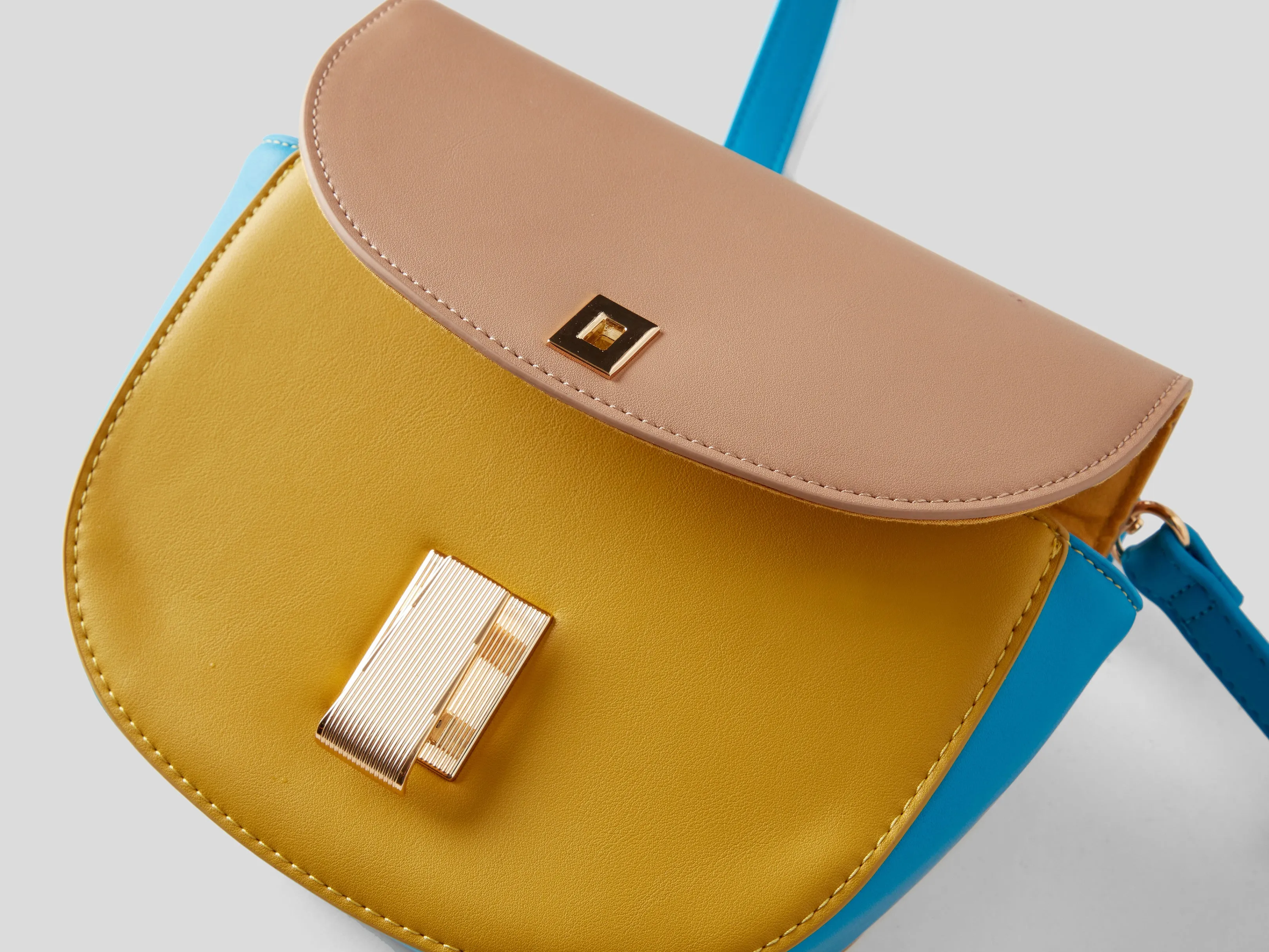 Womens Colourblock Side Cross Body Bag