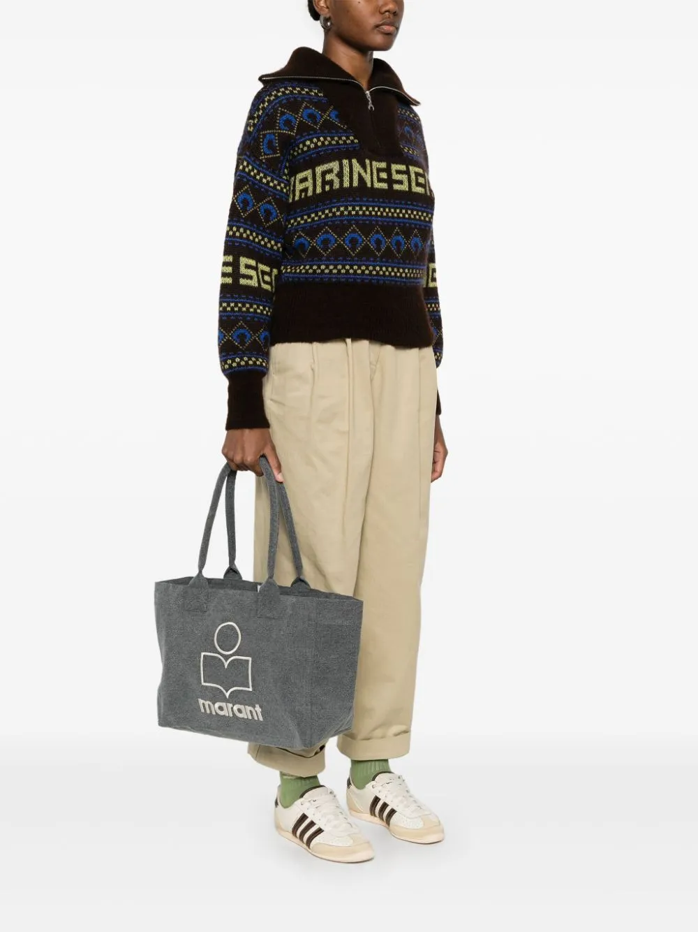 Yenky zipped canvas tote bag