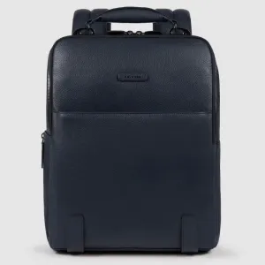 Zaino Piquadro in Pelle Porta PC 15,6'' e Porta Ipad con Cavo Modus Special Blu