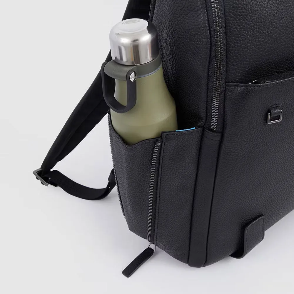 Zaino Piquadro in Pelle Porta PC 15,6'' e Porta Ipad con Cavo Modus Special Blu