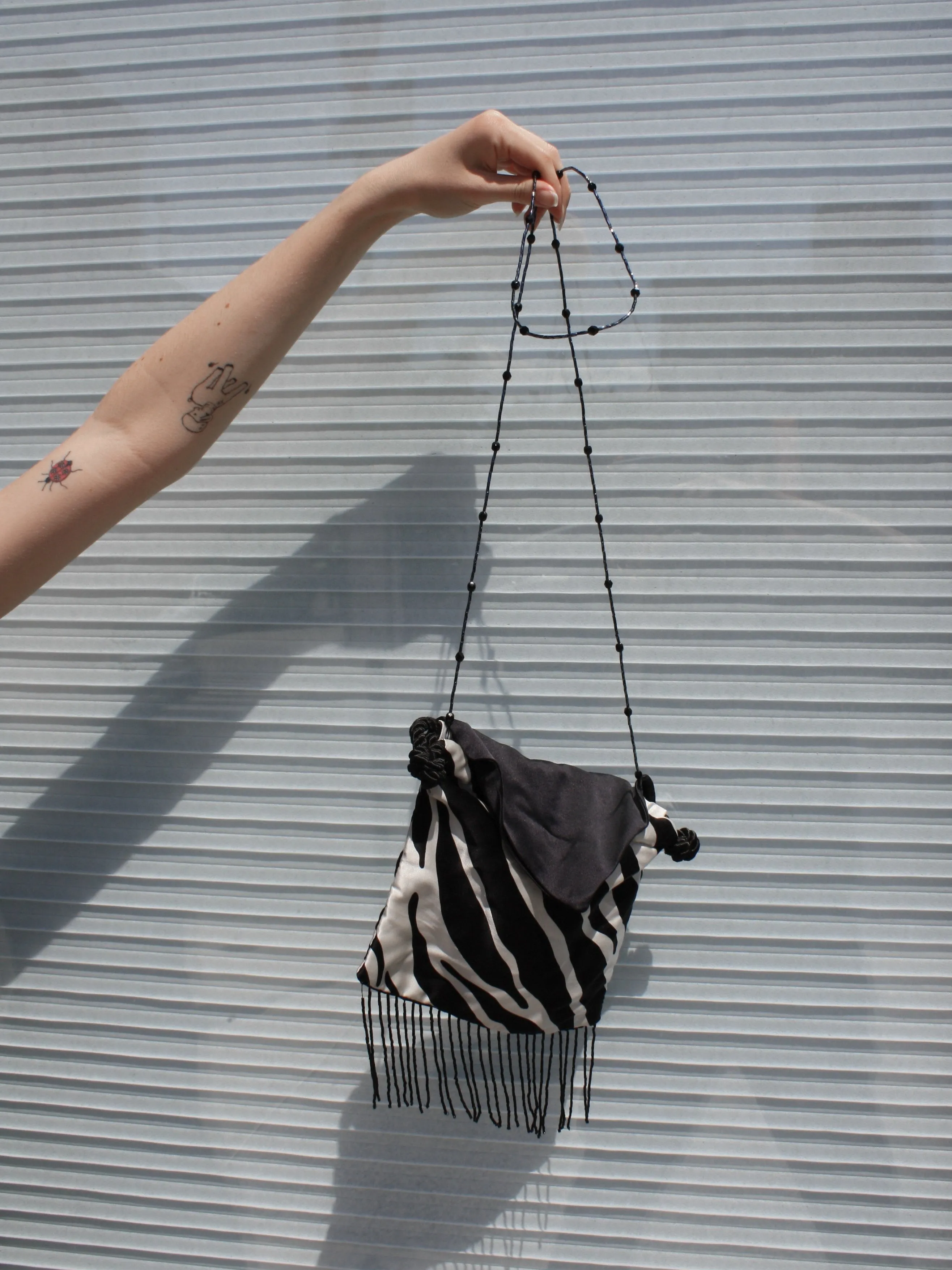 Zebra Silk Evening Bag
